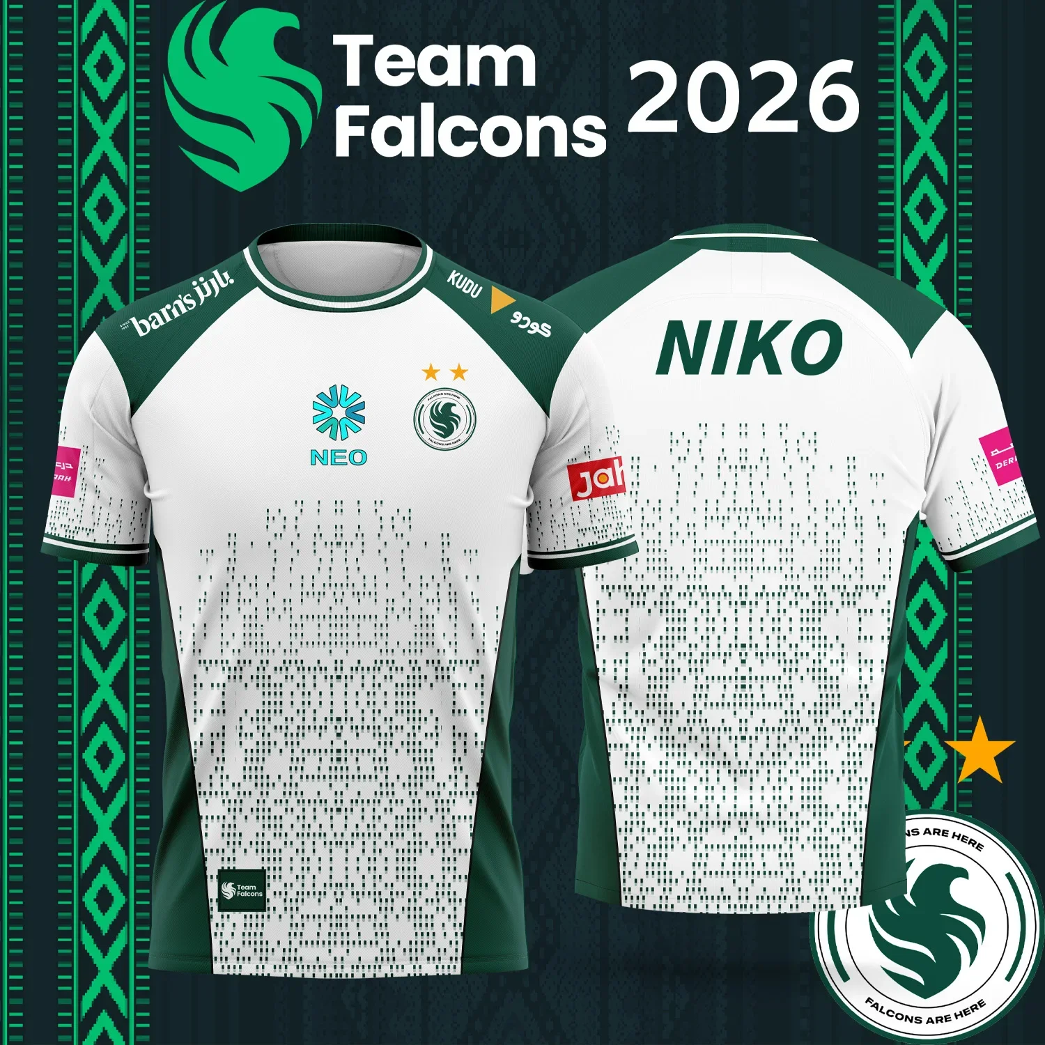 Esports Gaming Team - Koszulka drużyny e-sportowej Falcons 2026 dla