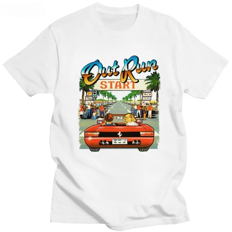 Esports Gaming T Shirt - Japońska gra wyścigowa arcade OutRun T-Shirt