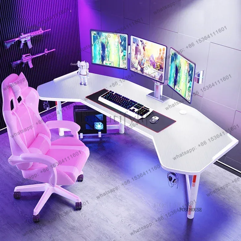 Białe biurko komputerowe, mebl – Esports Gaming Furniture recenzja i cena